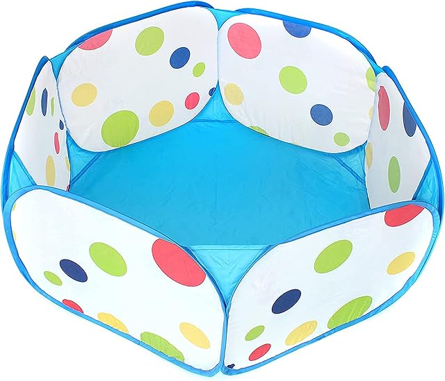 AAJ Kids Ball Pit, Indoor & Outdoor Play Tent Playpen Ball Pit Pool with Red Zippered Storage Bag (Balls not Included) BLUE