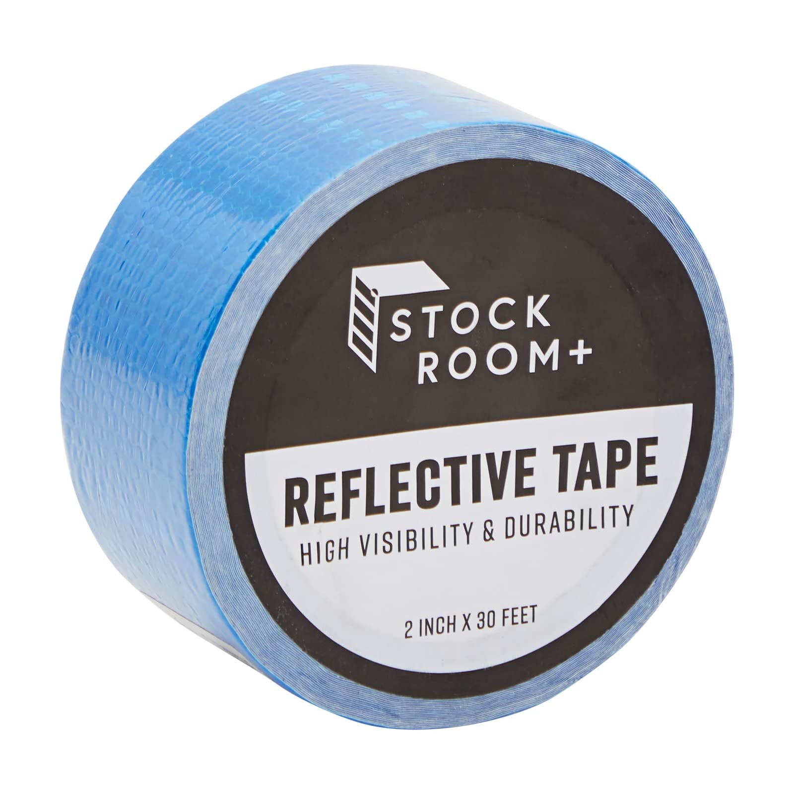 Stockroom Plus Reflective Tape - 2-in x 30-ft, Blue - Waterproof Outdoor Safety Adhesive - Trailer Reflective Tape for Bike & Stairs Marking