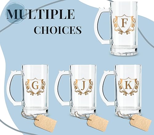 Miniatura 5 de Onebttl Regalos personalizados de cerveza para hombres amantes de la cerveza, taza de cerveza pesada de 17 onzas con asa para jefe como regalo de