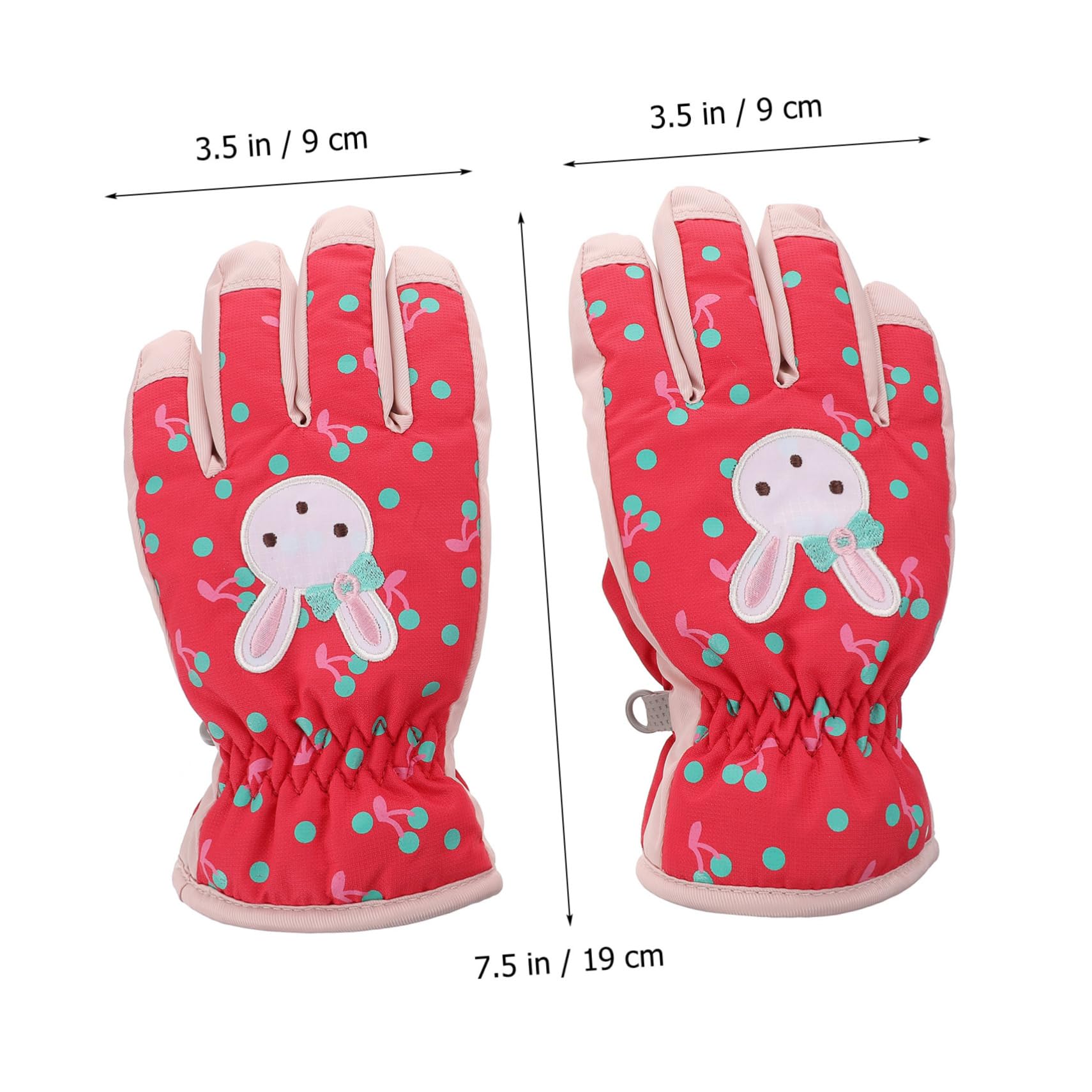 PACKOVE 3paare Mädchen Winter Ski Handschuhe wasserdichte Winddichte Und rutschfeste Fäustlinge Für Mädchen Für Und Outdoor-aktivitäten s Rot