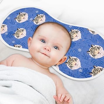 White Tigers Muslin Burp Cloths for Baby Boys and Girls - 2-Pack Ultra Absorbent Muslin Washcloths, Newborn Towel, Milk Spit Up Rags, Burp Cloth Bibs, 22 x 11 Inch