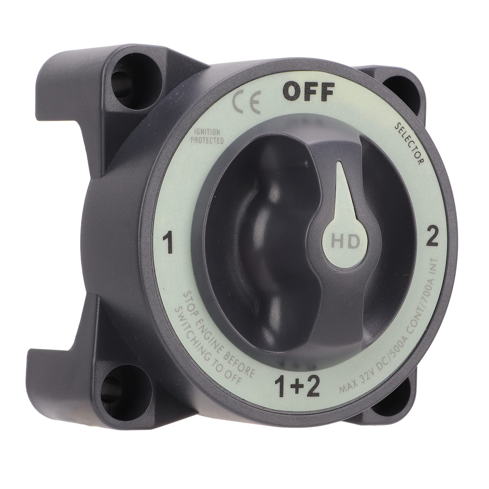 500A Marine Battery Cut Off Switch Heavy Duty 4 Position Battery Disconnect Switch for RV Boat