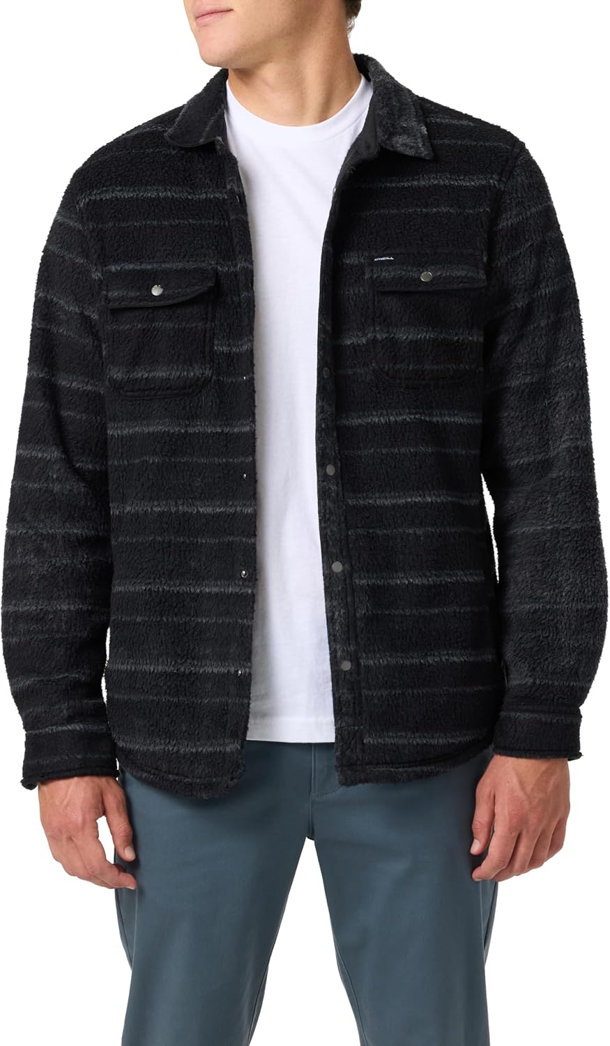 O'NEILL Men's Glacier Superfleece Overshirt - Fleece Shirt with Front Pockets - Comfortable and Soft
