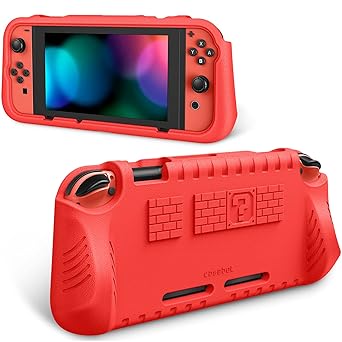 Amazon Com Fintie 兒童保護套 相容於nintendo 任天堂switch W 2 個遊戲卡插槽 超輕 防震 保護套 符合人體工學的握把 兒童友善握把 適用於