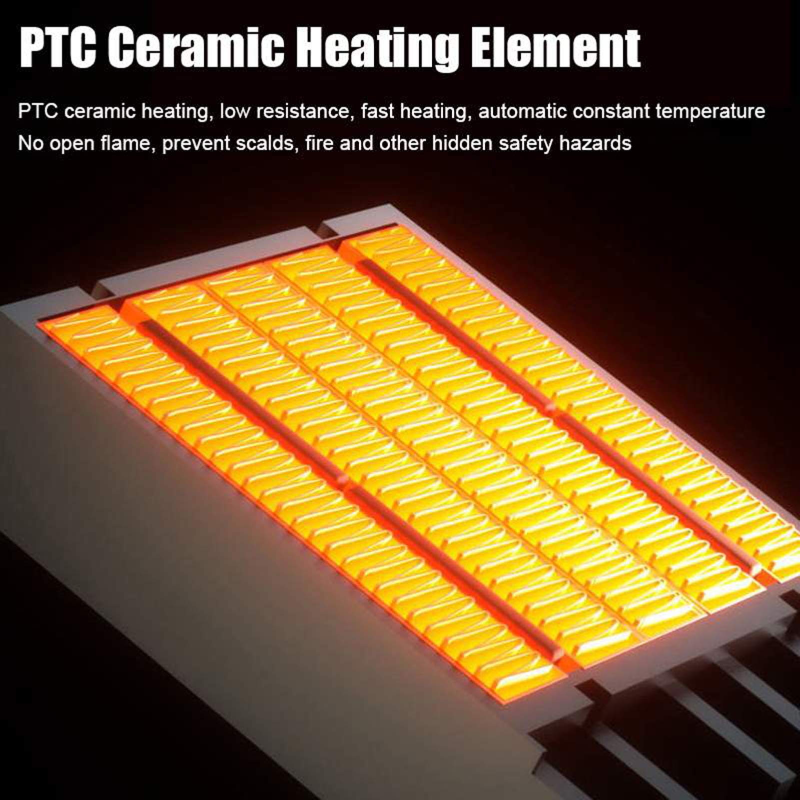 Riscaldatore Elettrico Riscaldatore ceramico PTC da 800 W, Riscaldamento rapido 3S, termoventilatori per Spazio Personale Protezione da surriscaldamento termostatico e ribaltamento per casa