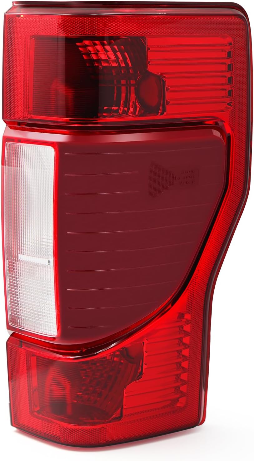 Tail Lights Taillights Assembly for 2020-2022 Ford F-250 F250 F-350 F350 Super Duty, Red Rear Brake Signal Plate Tail Lamp Replacement W/Bulb and Harness Replace FO2801279(Passenger Side (Right))