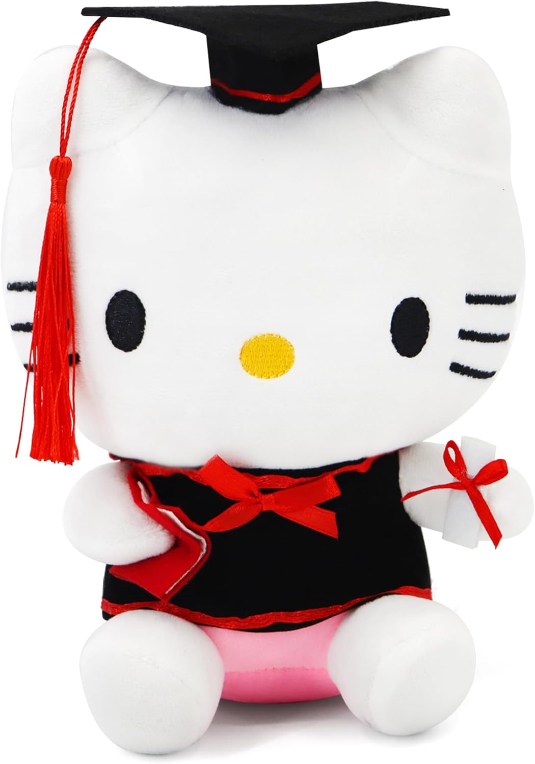 2026 Graduation Cat Plush - 7 Inch Class of 2026 Commemorative Decoration for Graduation Ceremonies, Party Displays & Keepsake Collections (White)