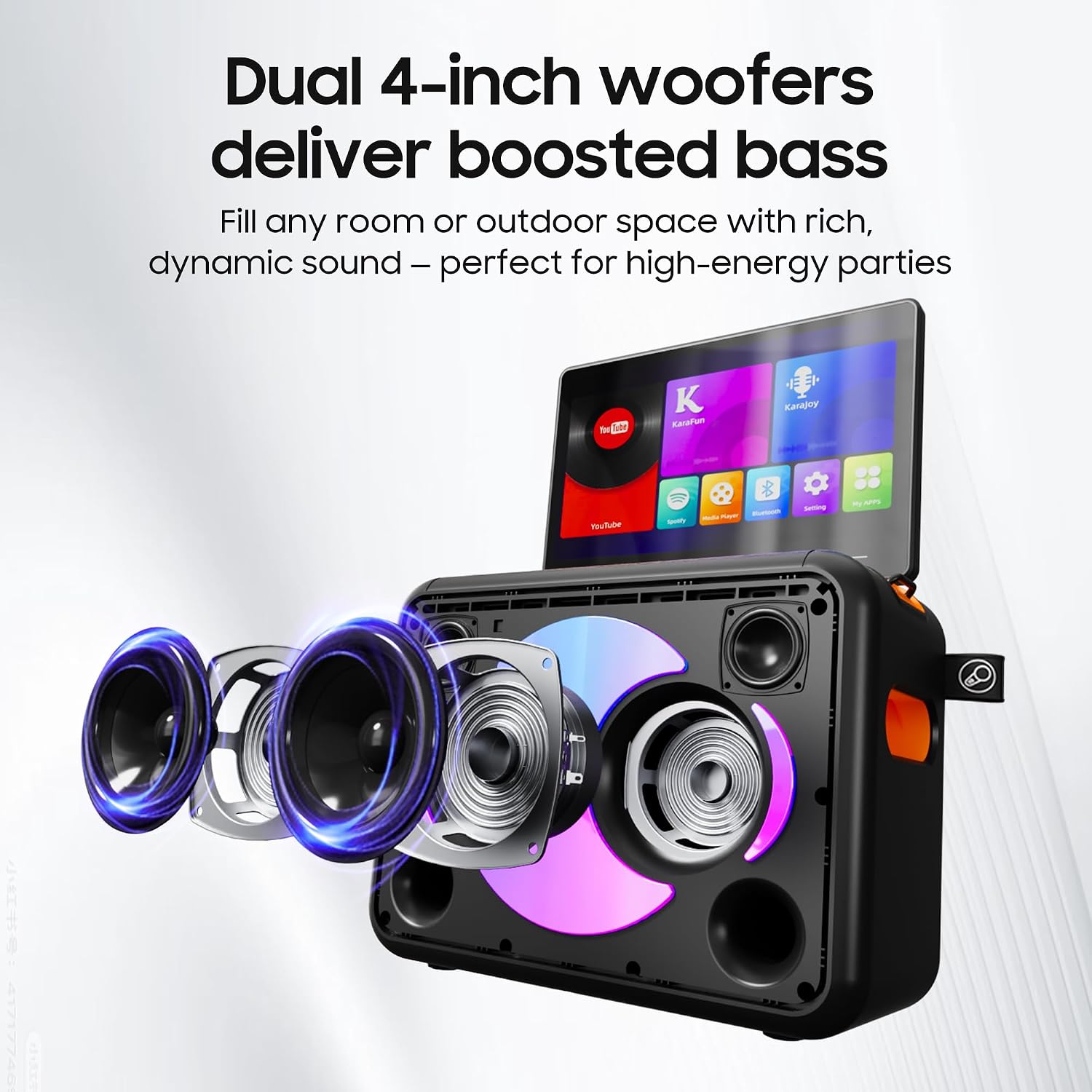 YGV Smart Karaoke Machine for Adults,Professional Karaoke System & Lyrics Display,1080P with 14" Touch Screen,UHF Wireless Mics,800W Peak Power,64GB Karaoke Tablet,Karaoke Speaker for Home/Party