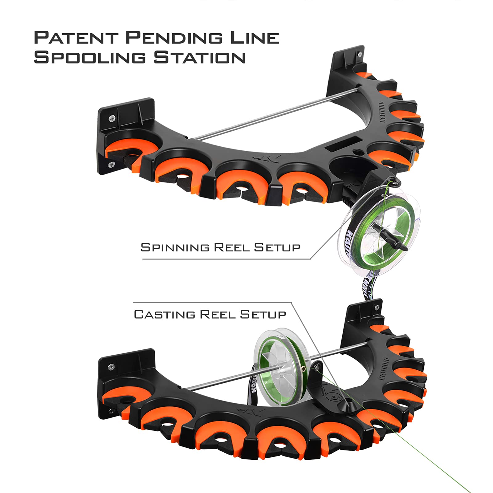 KastKing Rod Rack - Line Spooler for 10 Rods -2