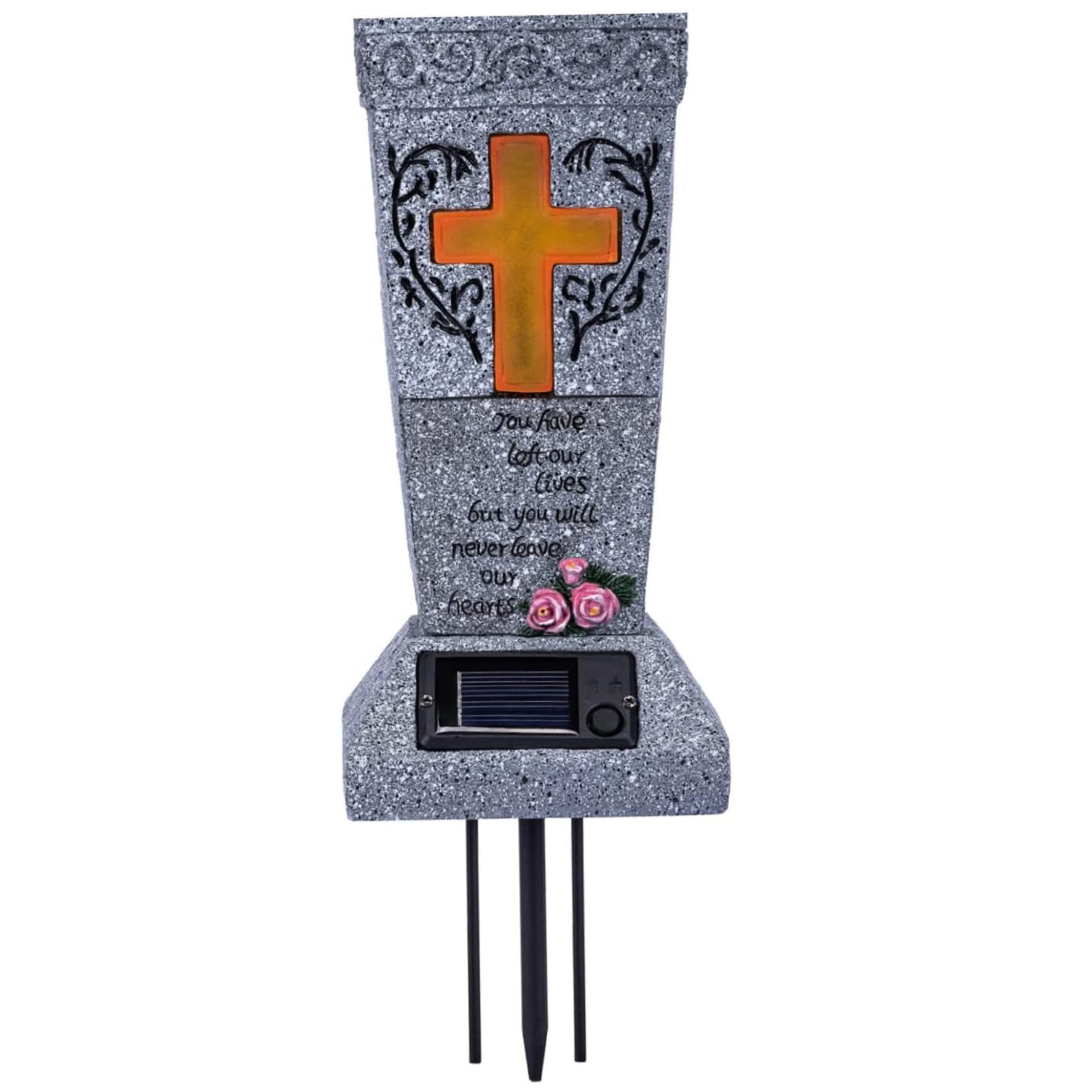 Vase de cimetière solaire pour illuminer et fleurir les tombes