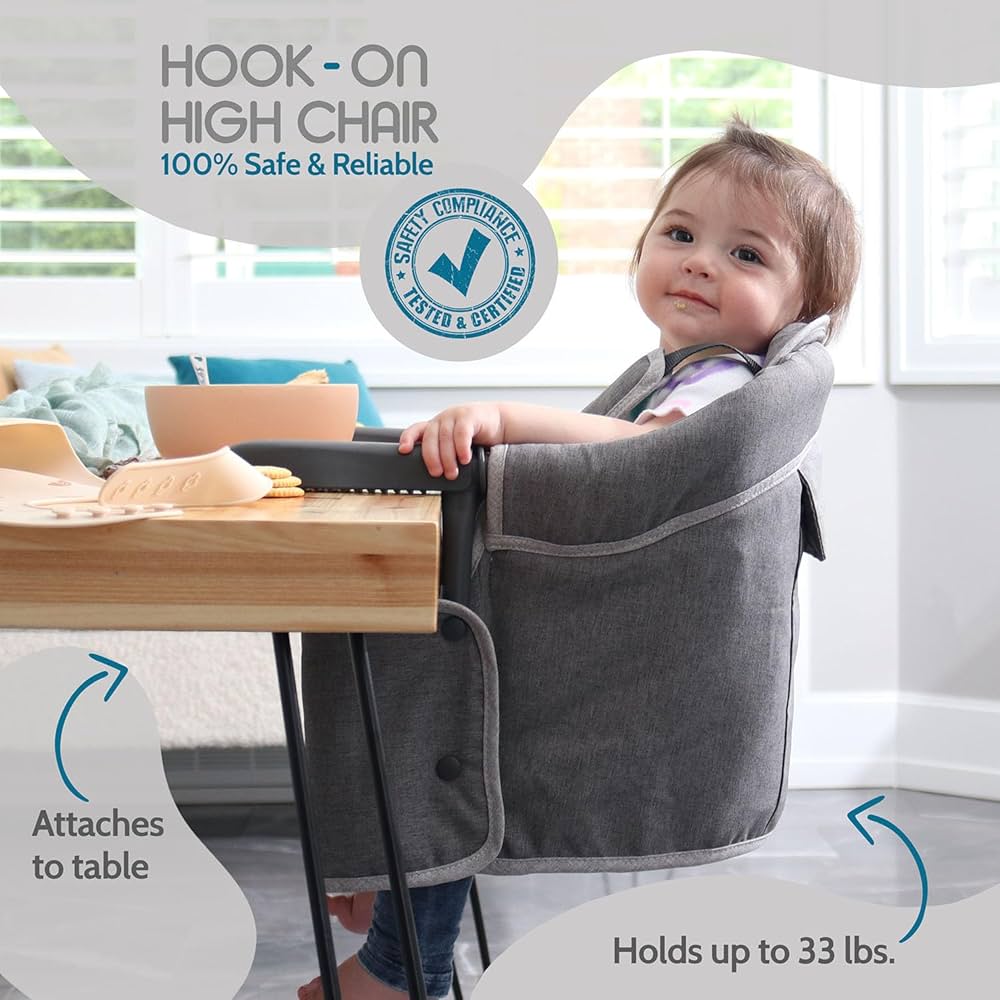 Booster Seat Jozzve Clip-On Baby High Chair Portable Travel