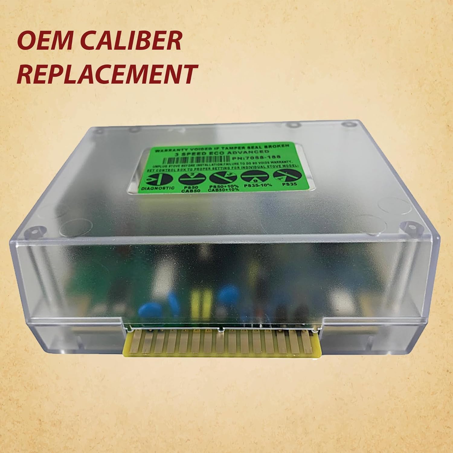 Heatilator Eco-Choice SRV7058-188 3 Speed Control Board for Eco Choice Pellet Stove Models CAB50, PS35, PS50 SRV7058-172