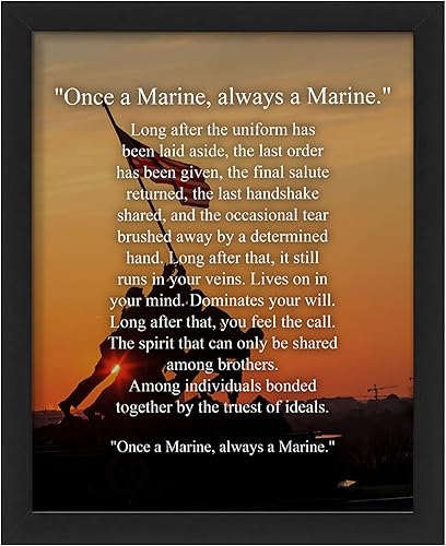 Miniatura 12 de «Una vez un marino, siempre un marino»–Arte de pared del Cuerpo de Marines para regalo a veteranos, impresión motivacional de «Una vez un marino,