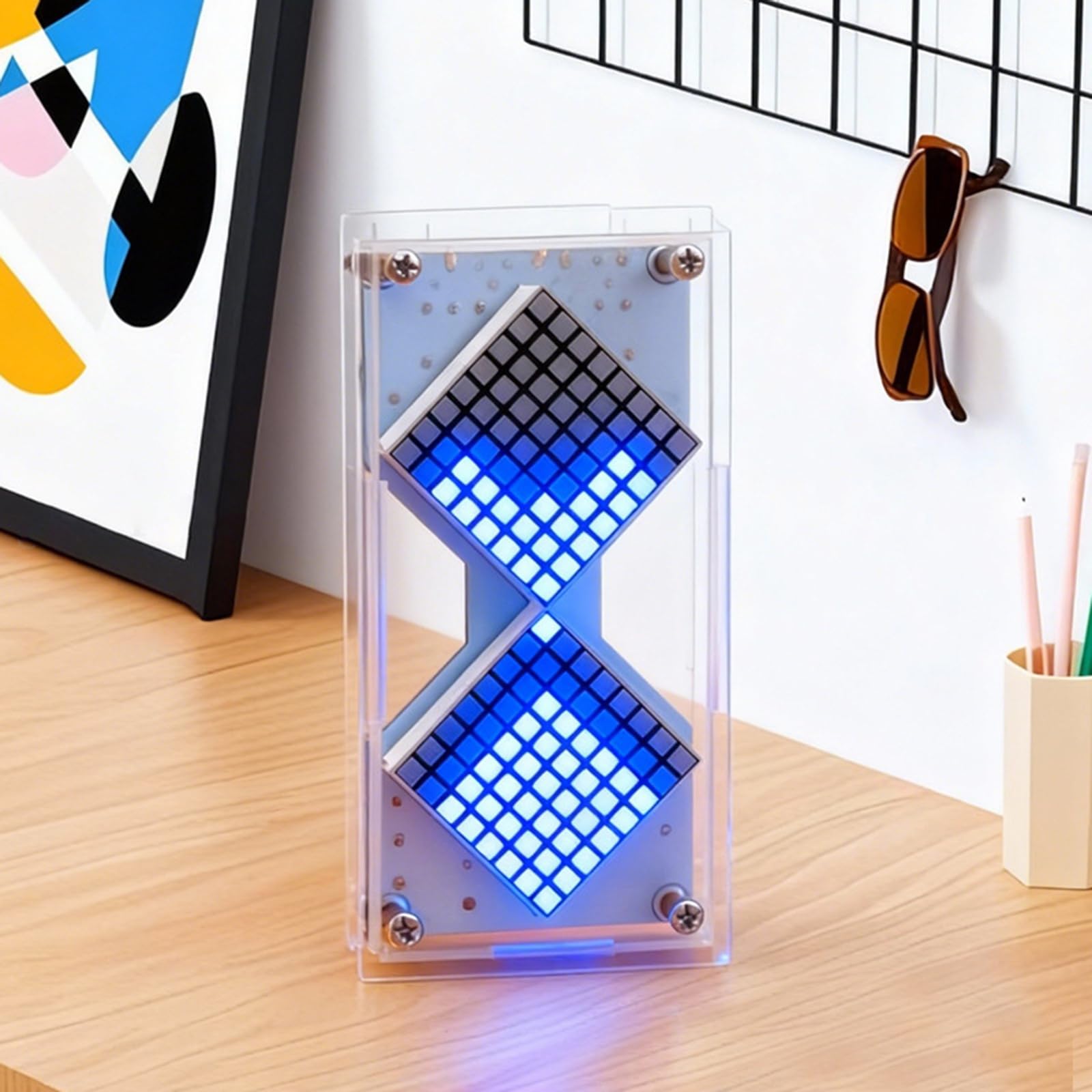 LED Elektronik mit Gravitationserkennung, 1-99-Minuten Timer, Digitale Sanduhr, Dekompressionsspielzeug Technologie, Gravitations Timer