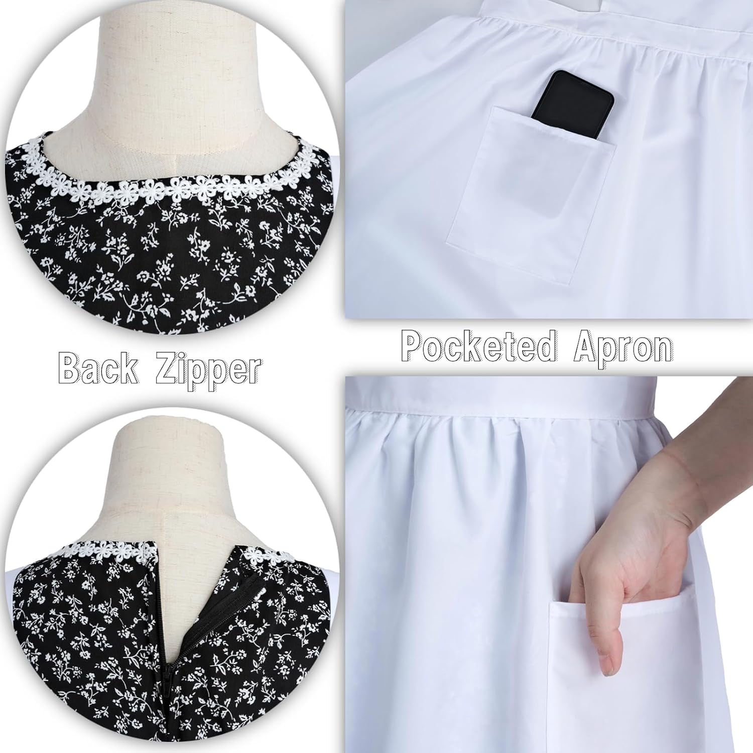 NSPSTT Prairie Dress Women Pioneer Dress Colonial Costume Women Amish Old Fashioned Floral Dresses - Image 5