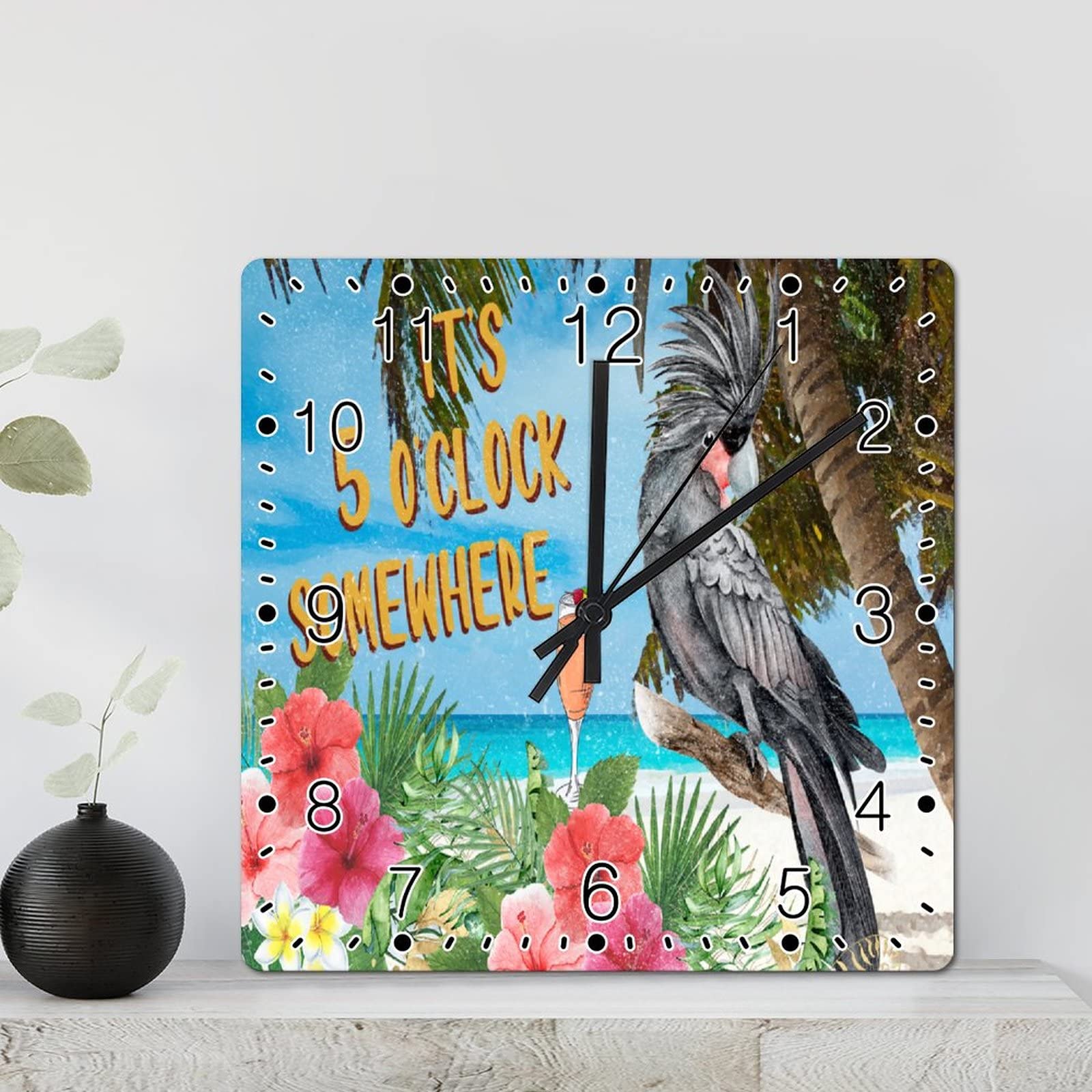 Horloge murale rustique perroquet pour savourer chaque instant de détente