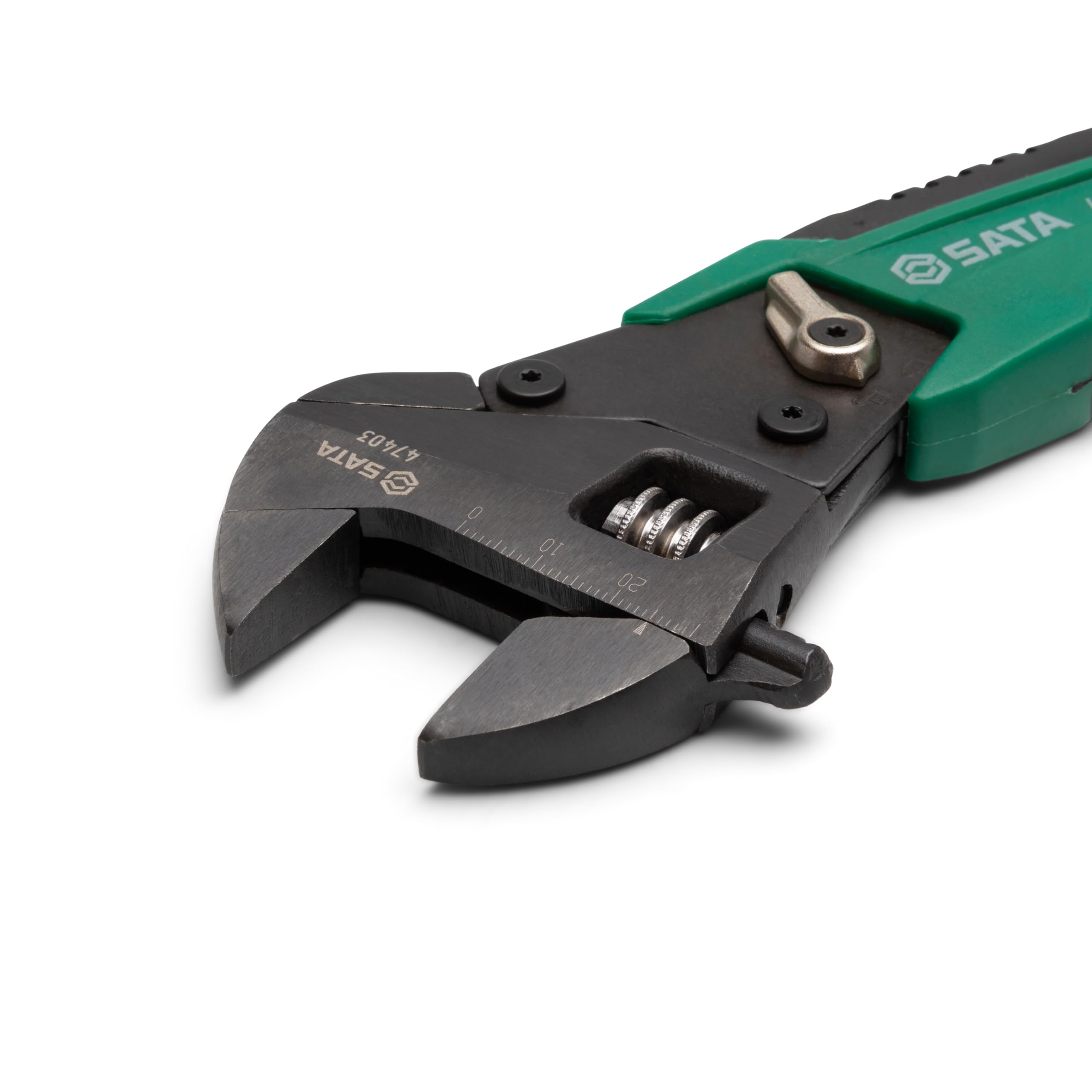 SATA ST47403 Clé à cliquet réglable de 20,3 cm Échelle intégrée Mesures métriques pour une identification rapide de la fixation