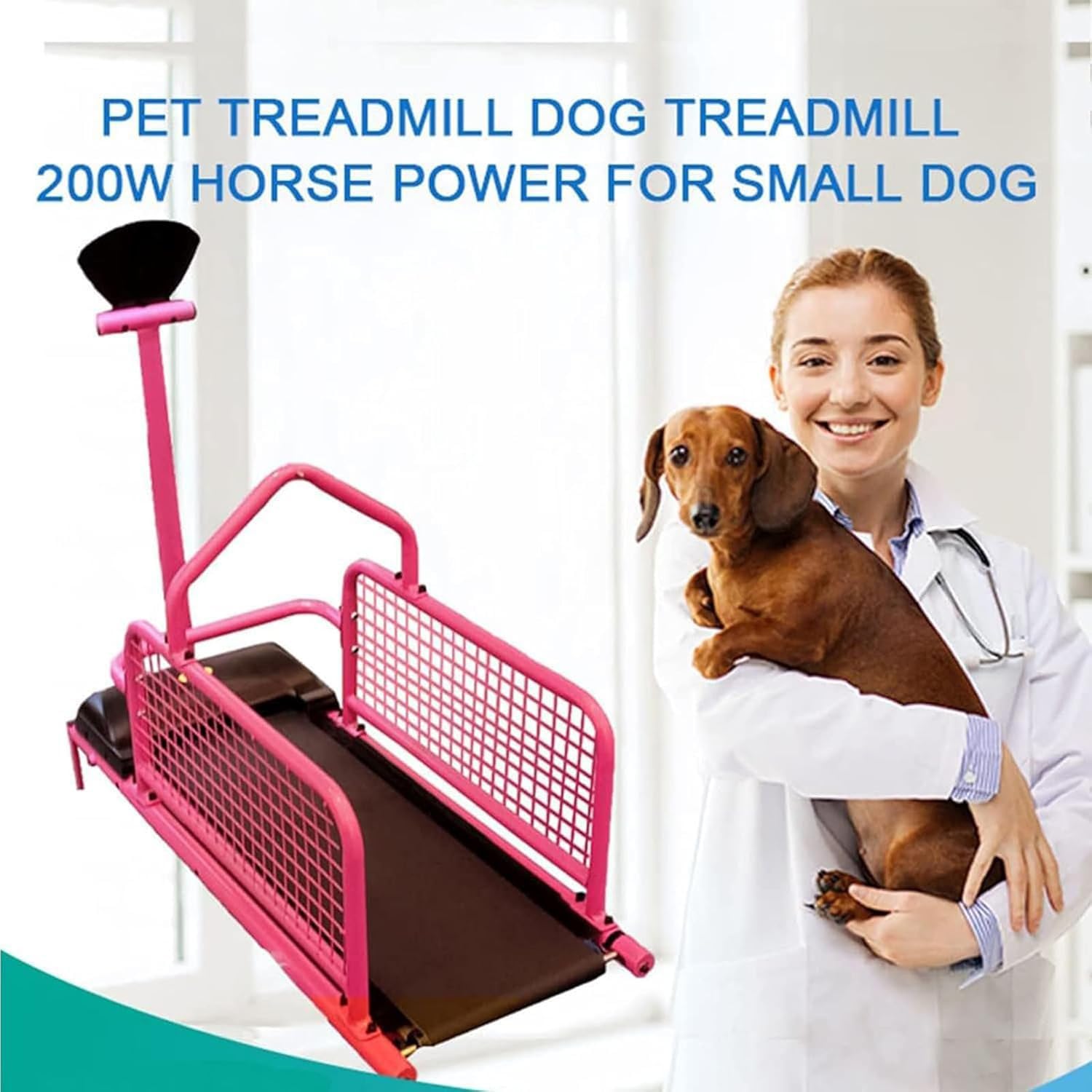 Cinta de Correr para Perros Grandes, Cinta de Correr para Mascotas, Ejercicio para Cachorros en Interiores, Equipo de Entrenamiento para Perros con una Carga máxima de 80 kg