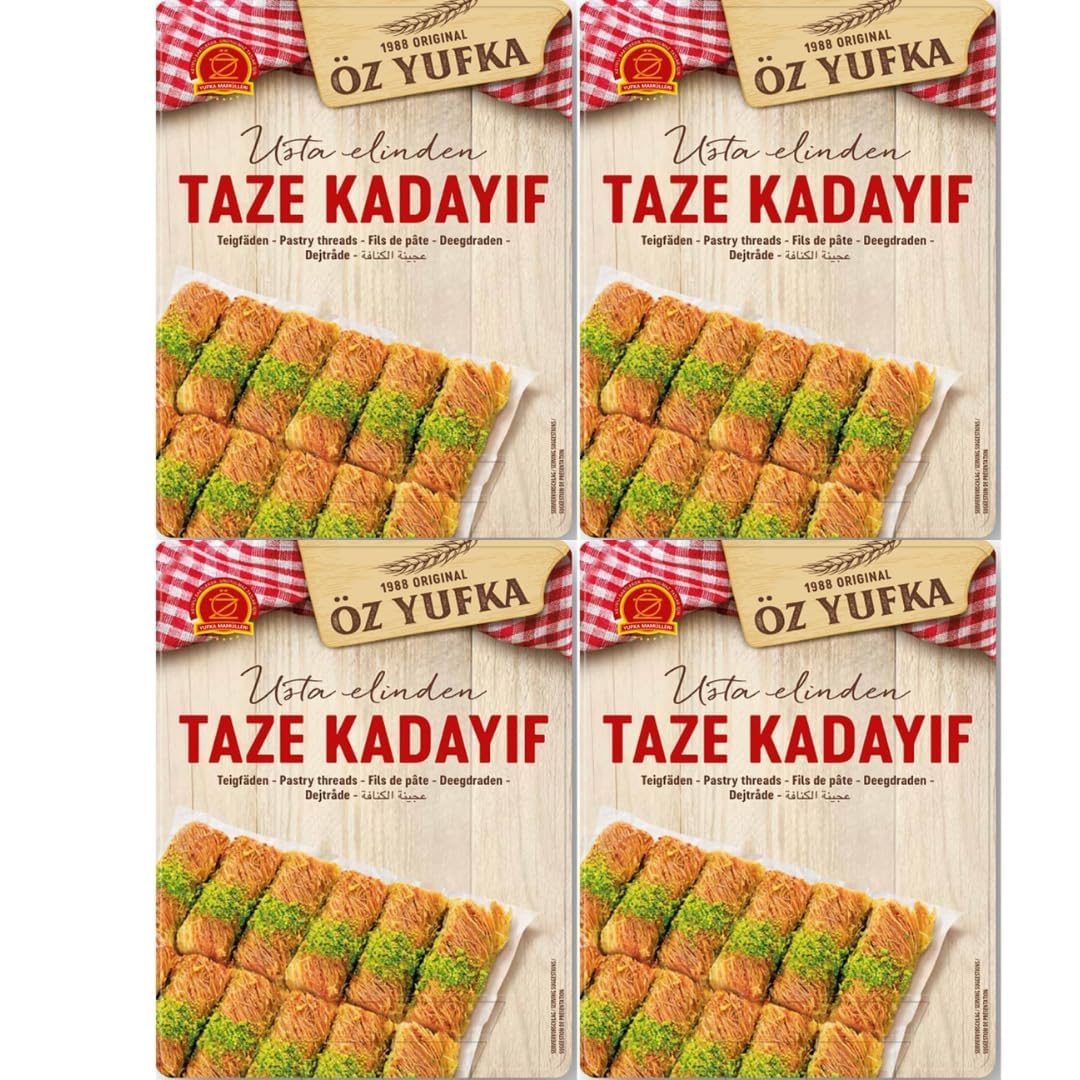 Kataifi Kadayif Shredded Fillo Masa Pastelería 400 gr Lote de 4 hilos