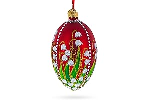 1898 Lilies of the Valley Imperial Egg Glass Ornament