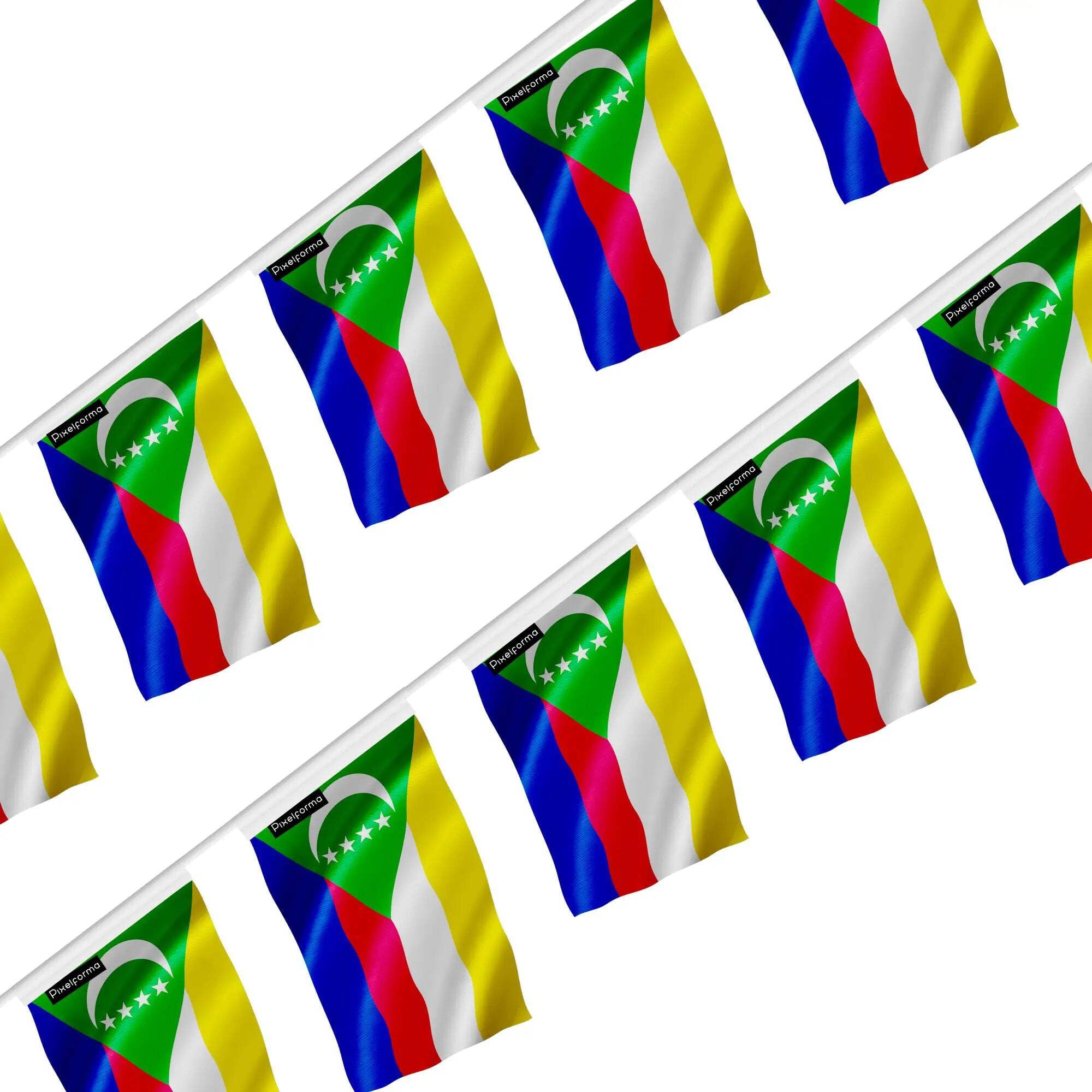 Guirlande drapeau Comores pas cher lot de 20 pièces pour fêter sans couper