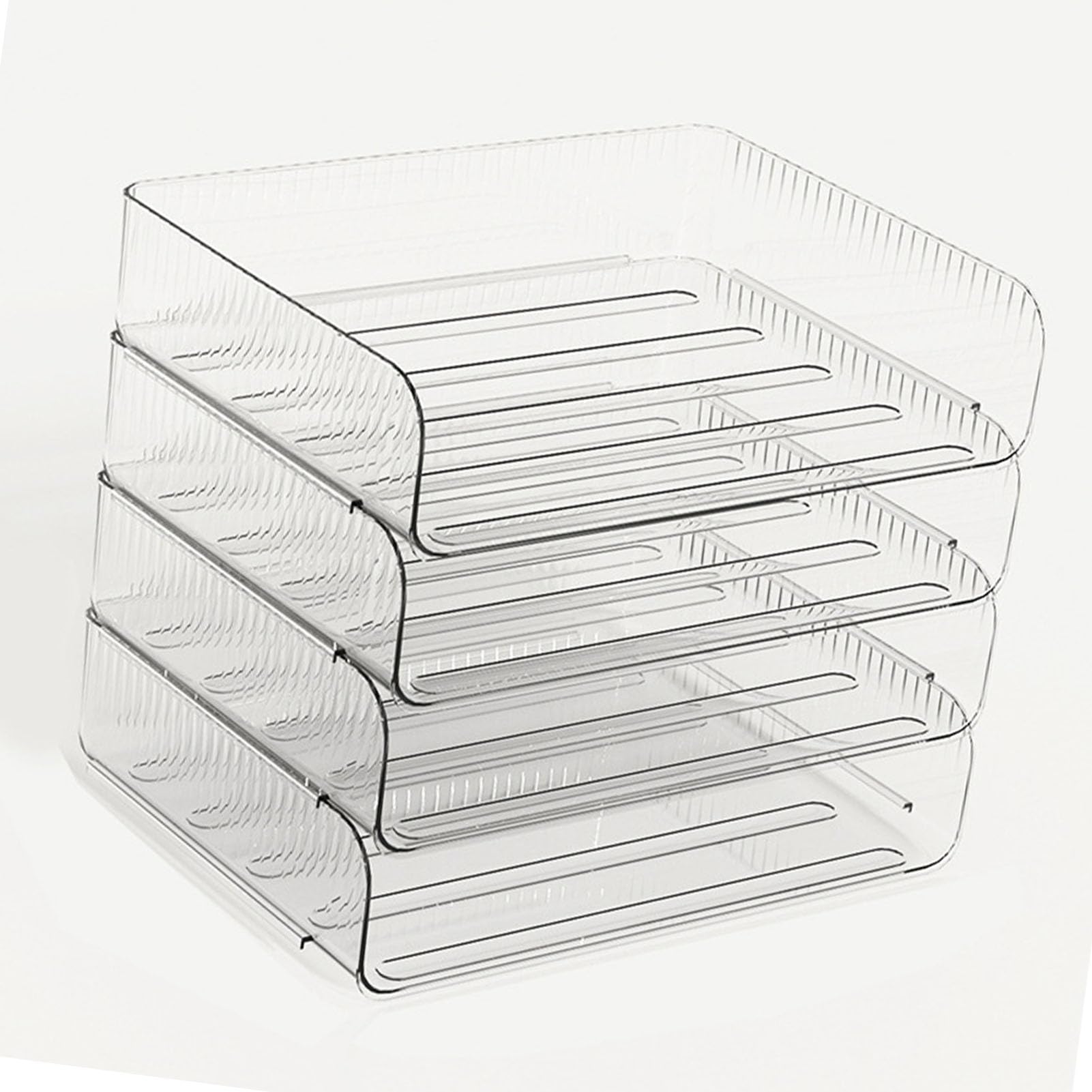 SEAFRONT Przezroczysty Plastikowy Wielowarstwowy Pojemnik Biurkowy do
