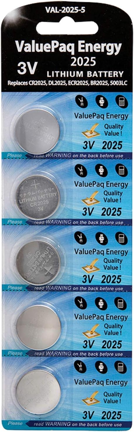 CR2025、DL2025B、ECR2025BP、5003LCの交換用5パック。