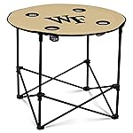 NCAA Logo Brands Wake Forest Demon Deacons Round Tailgating Table, Team Color