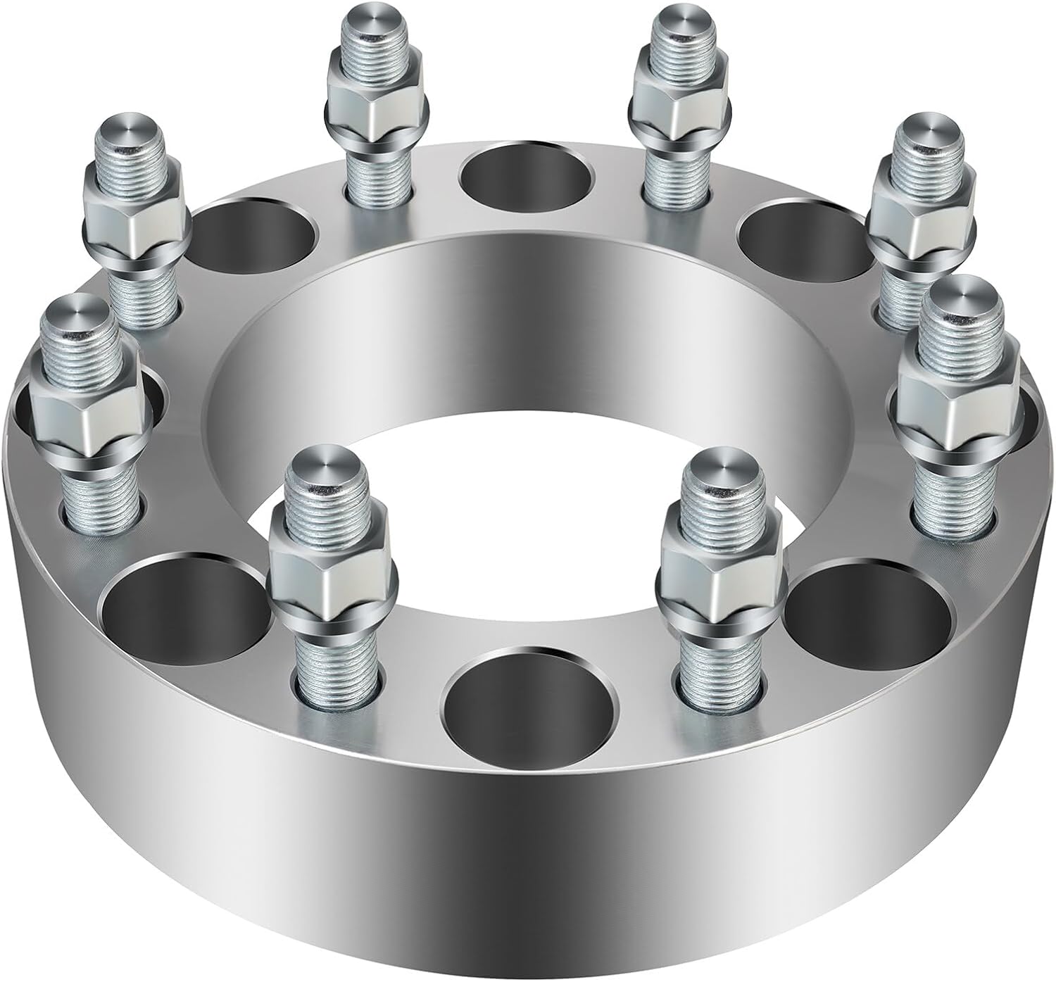 ECCPP 2PCS 2 inch 8 Lug Wheel Spacers 8x6.5 to 8x6.5 with 9/16 Thread 126.15mm for Dodge Ram 2500 3500 1994-2011 | for Ford F250 F350 1988-1998| for Ford E-250 Econoline 1978-2002