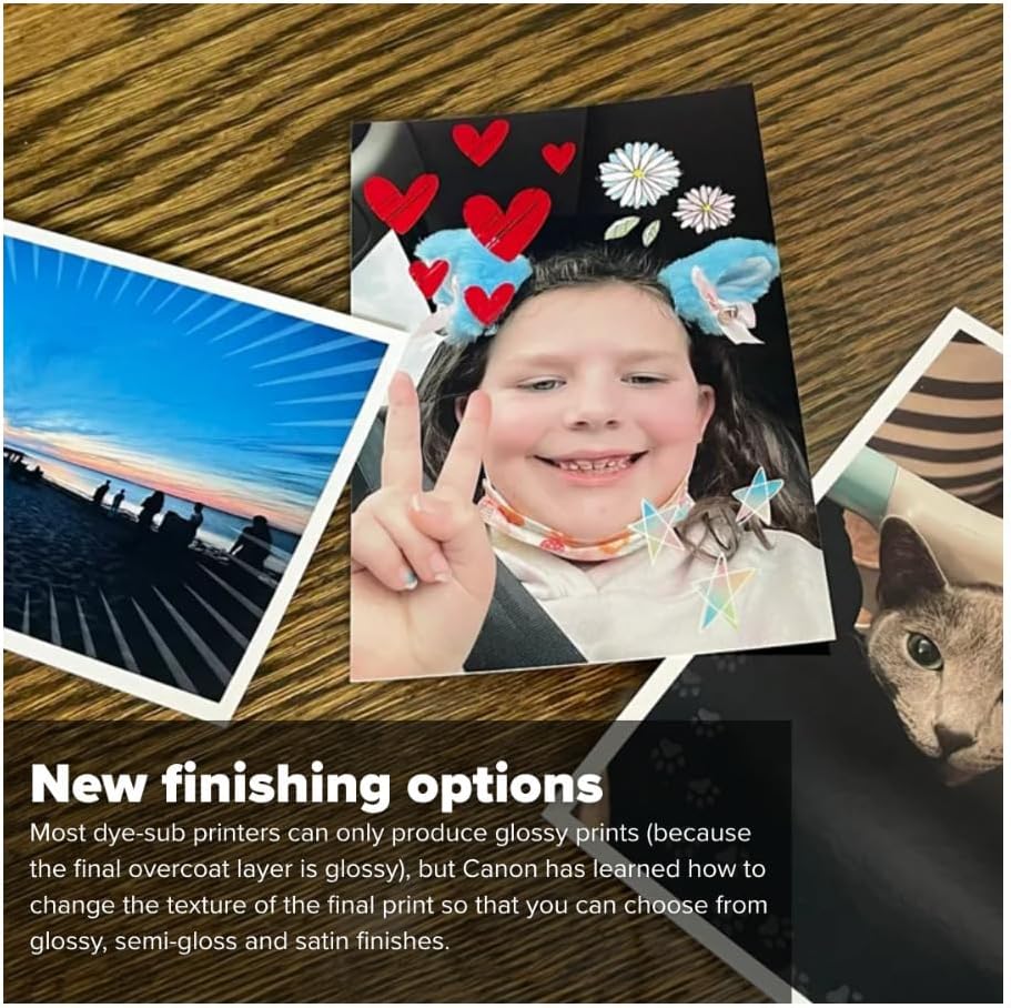 Canon CP1500 Compact Photo Printer (Black) Bundle with RP-108 Color Ink and Paper Set (2-Items)