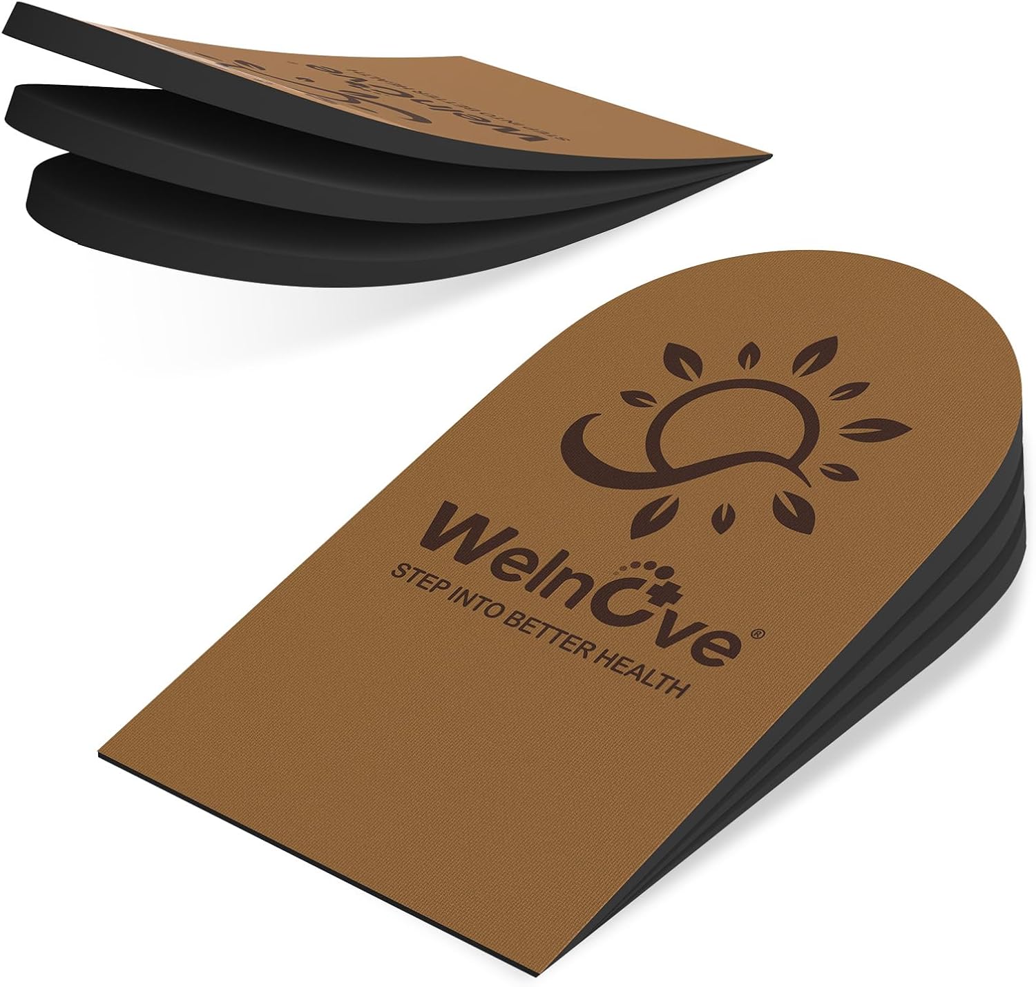 Welnove 3 Layer Adjustable Orthopedic Shoe Heel Lift