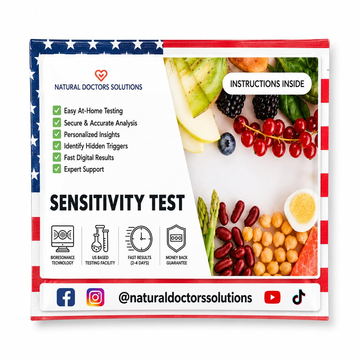 Premium 1250 Item Food Sensitivity Test Hair Analysis Kit