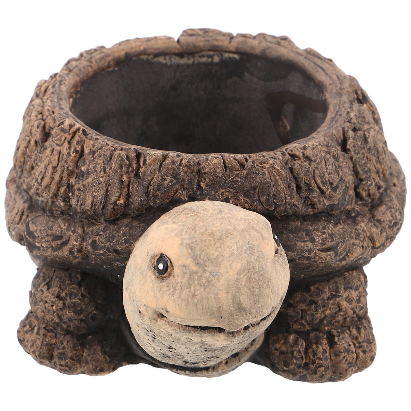 Pot de fleurs ciment tortue pour éviter les pots cassés au vent du jardin