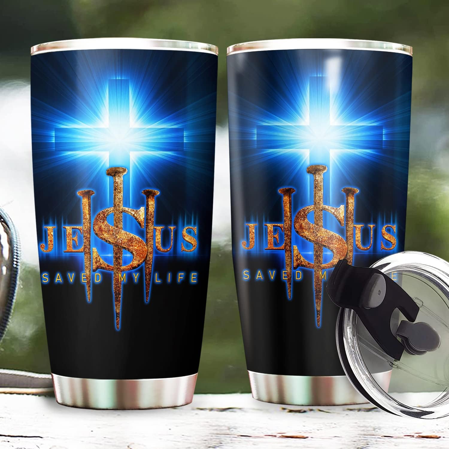 Jesus is My Savior Jesus Saved My Life God Bible Tumbler