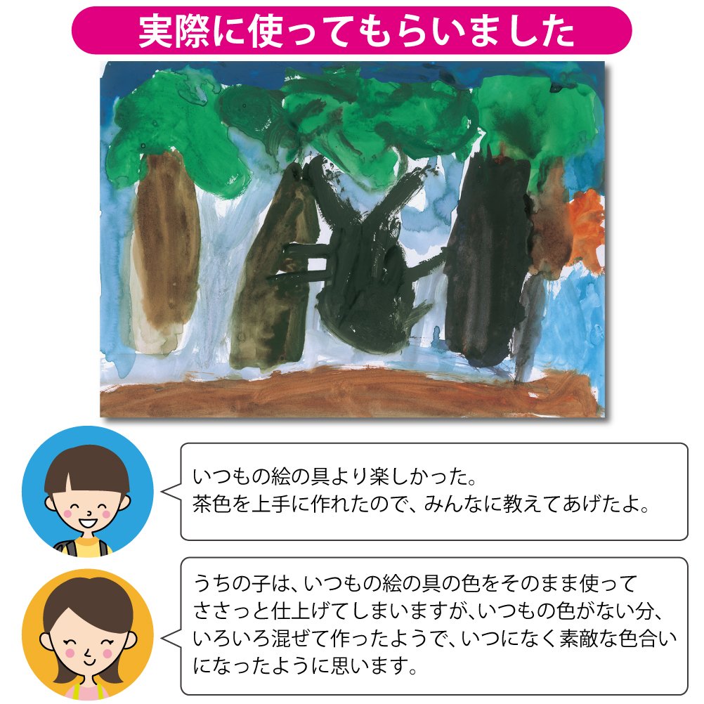 水彩えのぐ 3タイトル 水彩絵の具 えのぐ 230ml 単色(全18色) ポスターカラー クラス用 1本