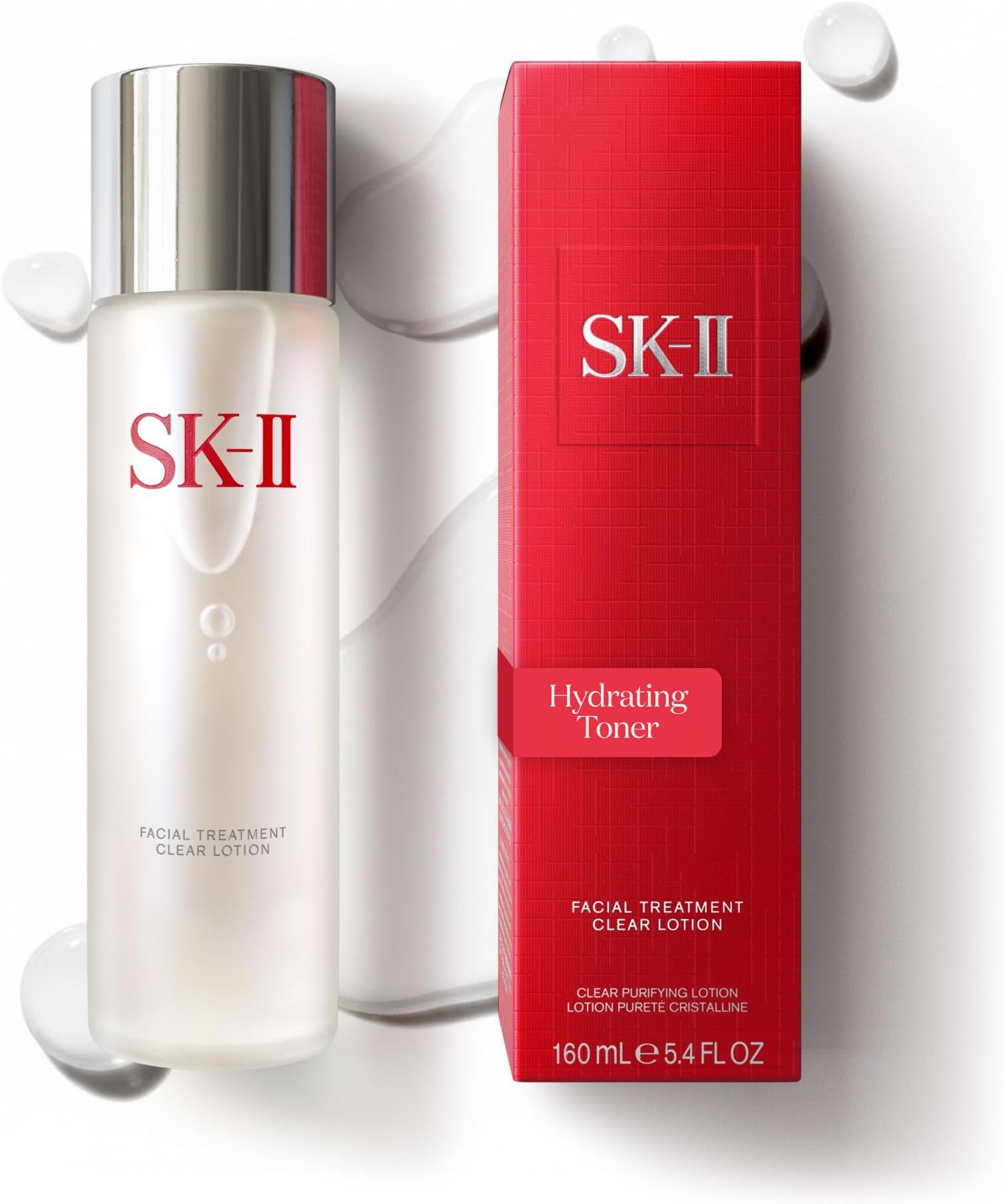 Facial Treatment Clear Lotion - Hydrating Face Toner Essence with AHAs - Exfoliates & Improves Texture - Gentle Facial Toner Made with Salicylic & Lactic Acid for More Even Skin Tone (5.4 oz)