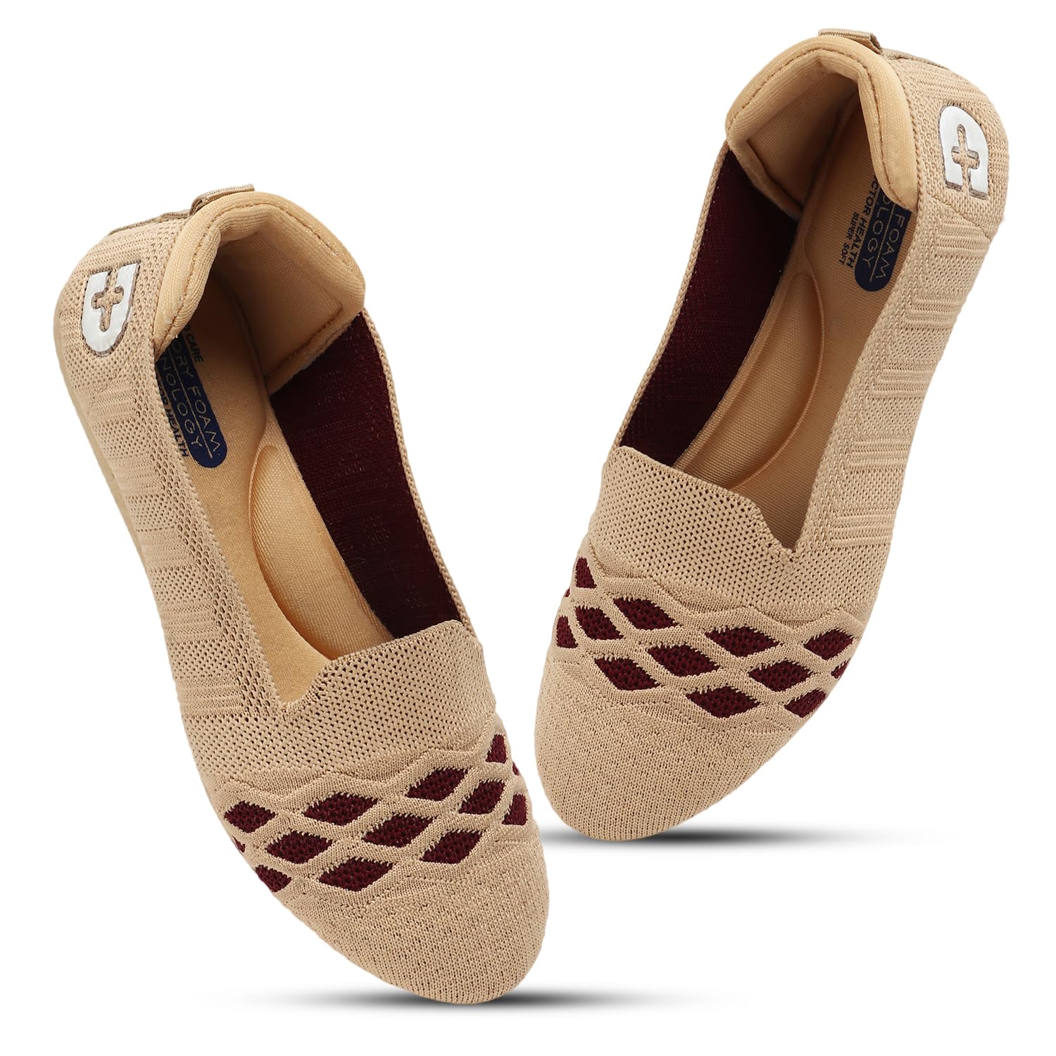 Doctor Health Super Stylish Comfortable Classy Knitted Design Ballerina | Premium Look Flat Jutis | Non Slip Lightweight Shoes Bellies for Women | Dailywear Flat Bellies | Trendy Women Jutis Bellies