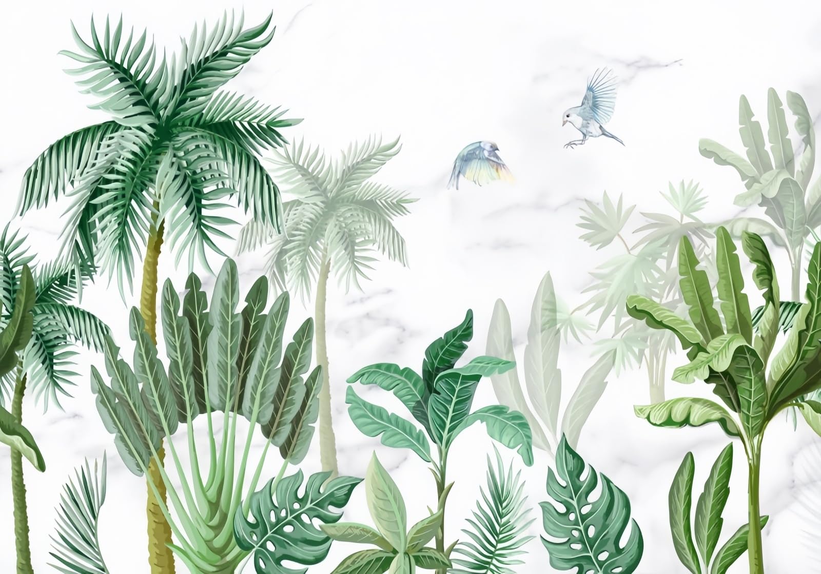 gdkldfg Tropical Jungle Nature Wallpaper,Non-Woven Poster,Wall Mural for Living Room Bedroom Feature Wall Decoration 400x280cm