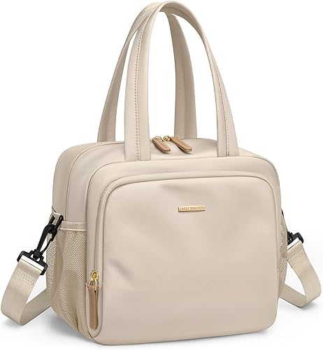 Loncheras aisladas para mujer, ligeras, acolchadas, impermeables, reutilizables, para el trabajo, picnic, viajes, albaricoque