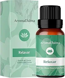 Blend Puro de Óleos Essenciais - Relaxar - Mistura Natural Para Alívio do Estresse e Ansiedade I Ideal Para Promover a Tranquilidade - Aroma D’alma