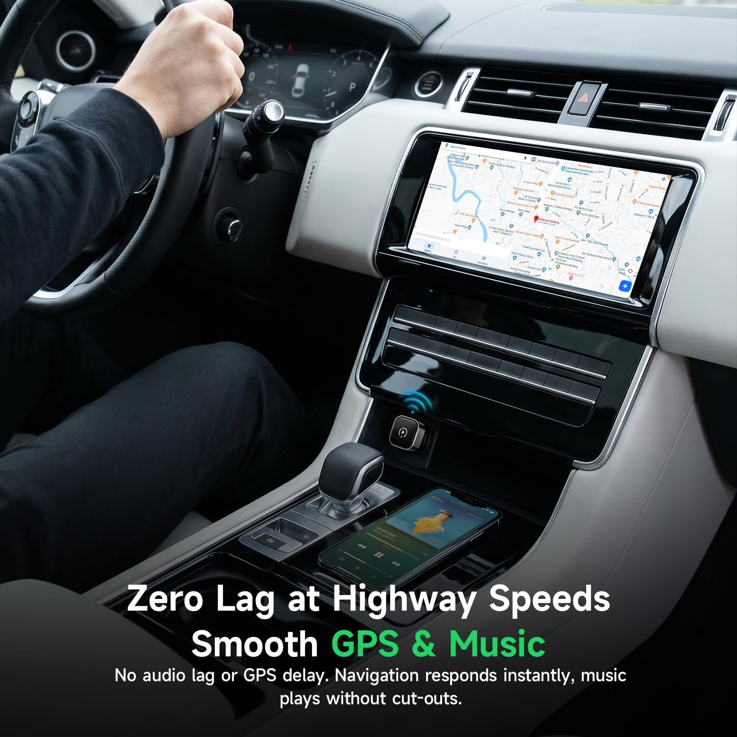 Leadfan Wireless CarPlay Adapter for iPhone, Auto Connect Smartphone to Car, Plug & Play Dongle for Daily Commuters, 2026 Upgrade Converts Wired to Wireless, No Delay for Navigation & Music