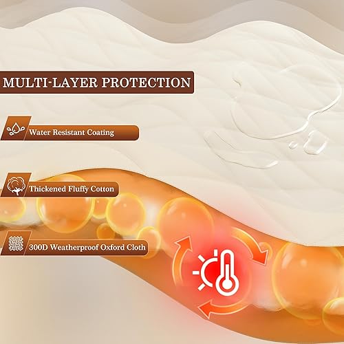 Miniatura 15 de Yotache Cortina magnética para puerta con aislamiento térmico para puertas de 36 x 96 pulgadas, tamaño de la cortina de 38 x 98 pulgadas, resistente