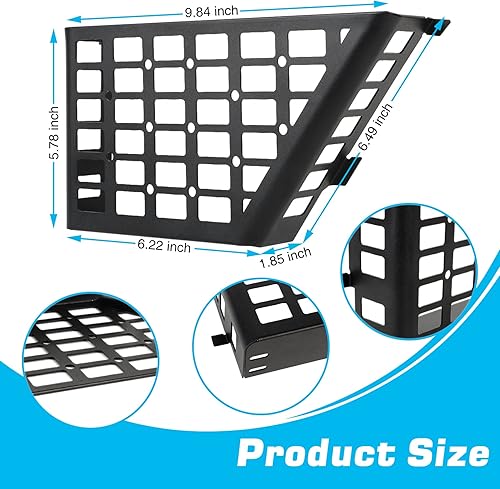 Miniatura 4 de Bolsillos de almacenamiento de metal para puerta trasera para Jeep Wrangler JK JKU 24 puertas 24 puertas laterales caja organizadora de acero