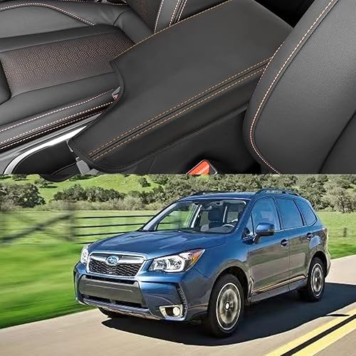 Miniatura 6 de Funda para reposabrazos de consola central para Subaru Crosstrek 2018-2023 e Impreza 2017-2023, piel sintética, impermeable, funda protectora de