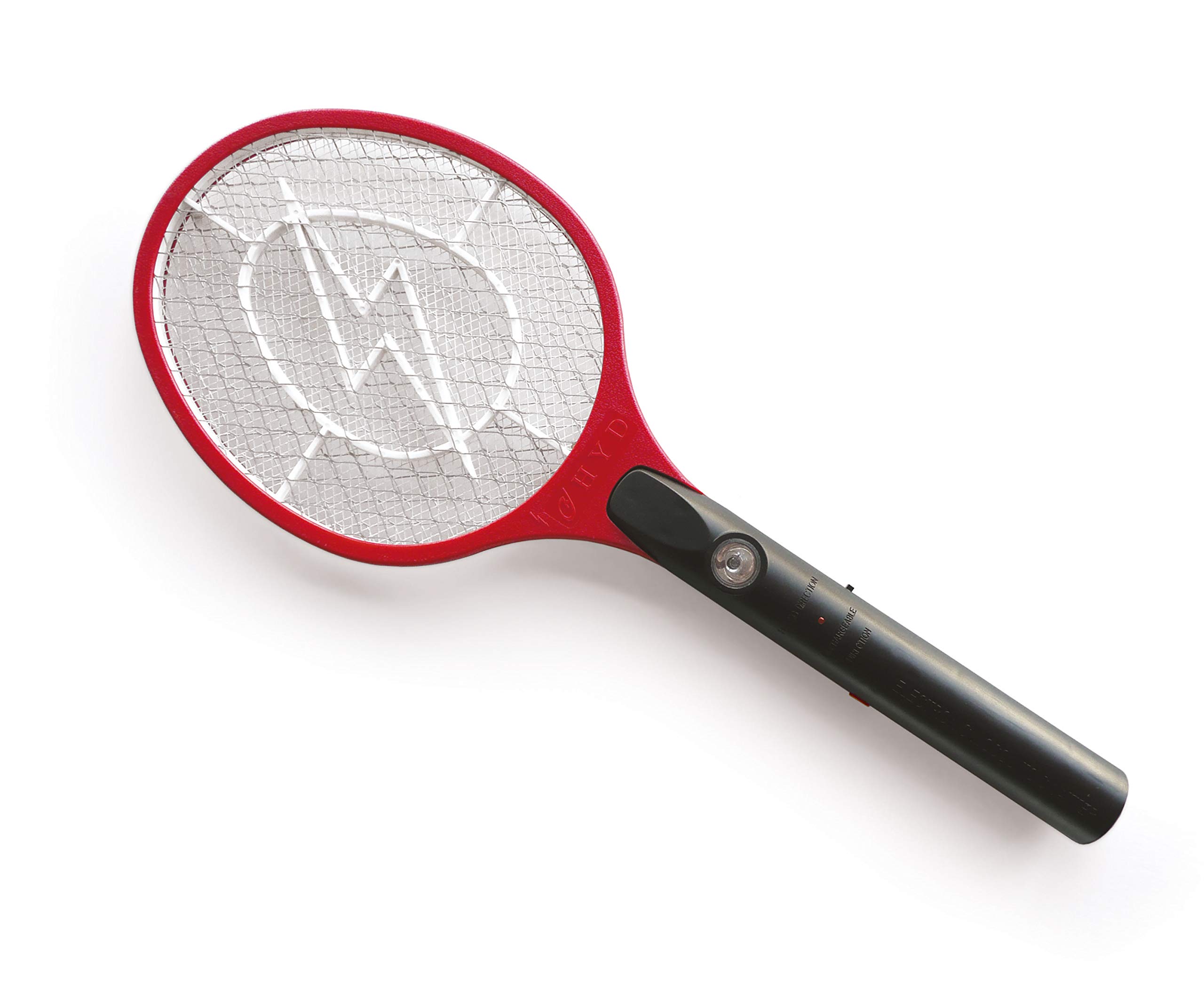 POLY POOL - PP1615 Raqueta Mosquitos Eléctrica y Tripe Red - Raqueta Electrocuta Insectos con Interruptor de 3 Posiciones - Raqueta con Luz para Moscas Mosquitos Insectos