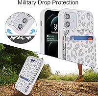 Vista 6 de Havaya Funda para iPhone 12 y iPhone 12 Pro, cartera compatible con magsaf 2 en 1, desmontable magnética con tarjetero y ranura trasera