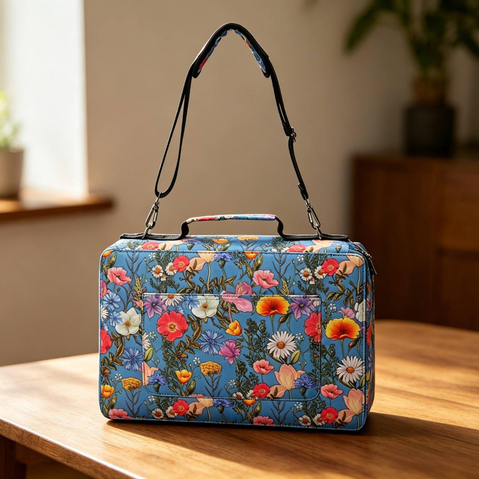 Astuccio Portamatite con Cerniera Porta Matite Organizer Custodia Cartoleria Multi Scomparto con Cerniere E Tracolla Rimovibile Tessuto Composito con, style to 4