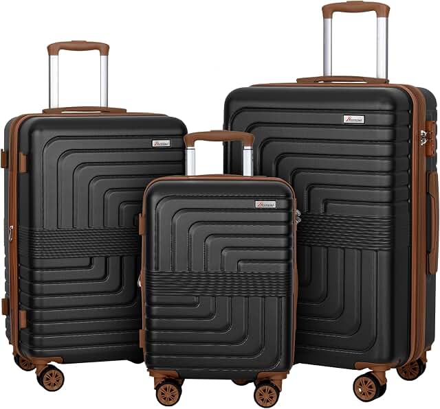 Romswi 3-Piece Luggage Sets with TSA Lock