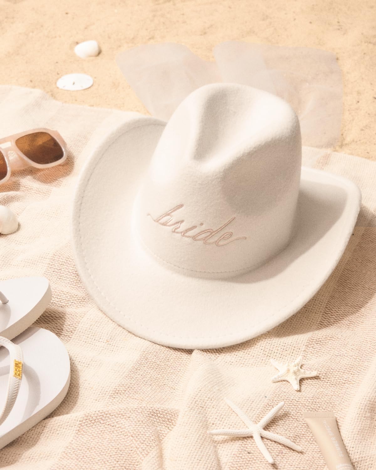 xo, Fetti Bachelorette Embroidered Cowgirl Hat with Veil | Felt Bridal Cowboy Hat, Western Bride, Bach Accessory, Bride to Be, Gift, Last Rodeo Pink