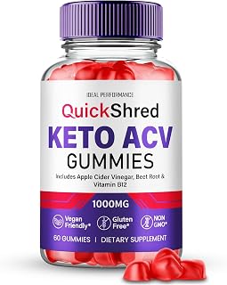 Quick Shred Gummies, Official QuickShred Keto ACV Supplement - Maximum Strength, Keto+ ACV Gummys, Premium ACV+B12 Gummy for Balance & Active Lifestyle, Advanced Quick Shred Reviews (60 Gummies)